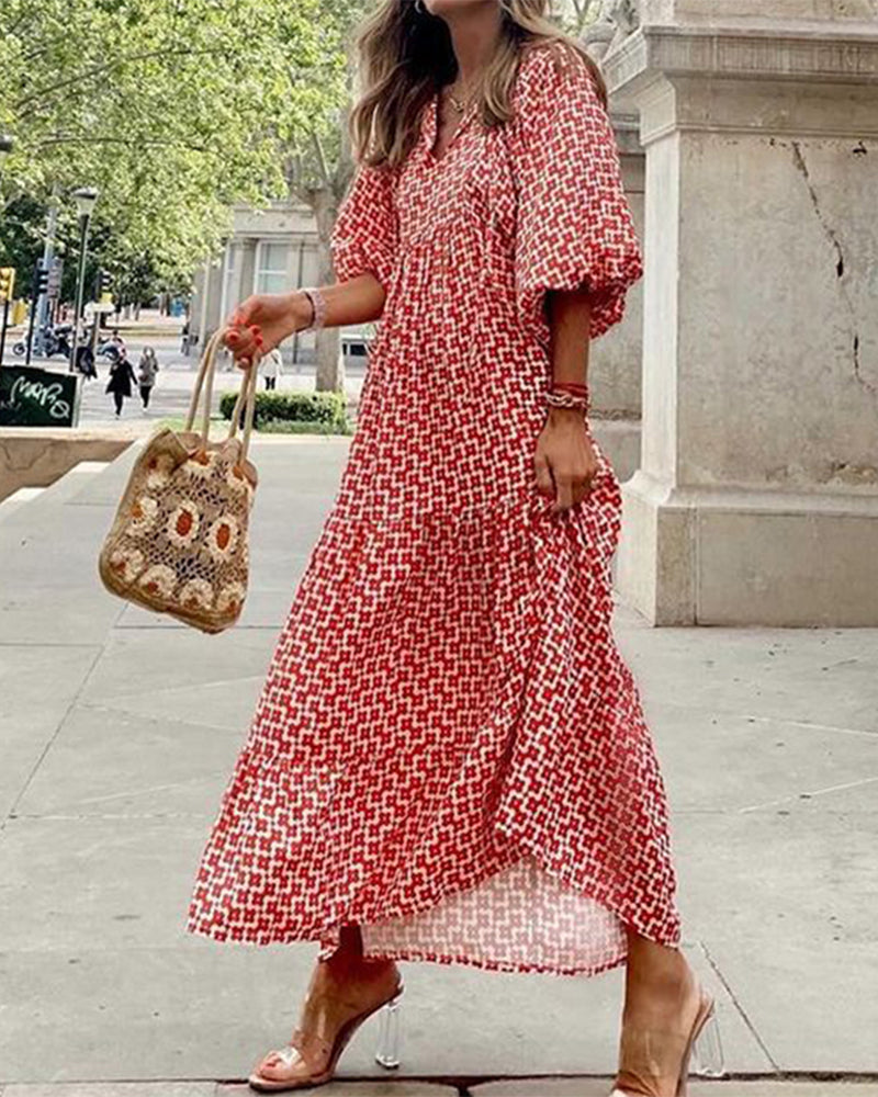 Beautiful dress with puff sleeves