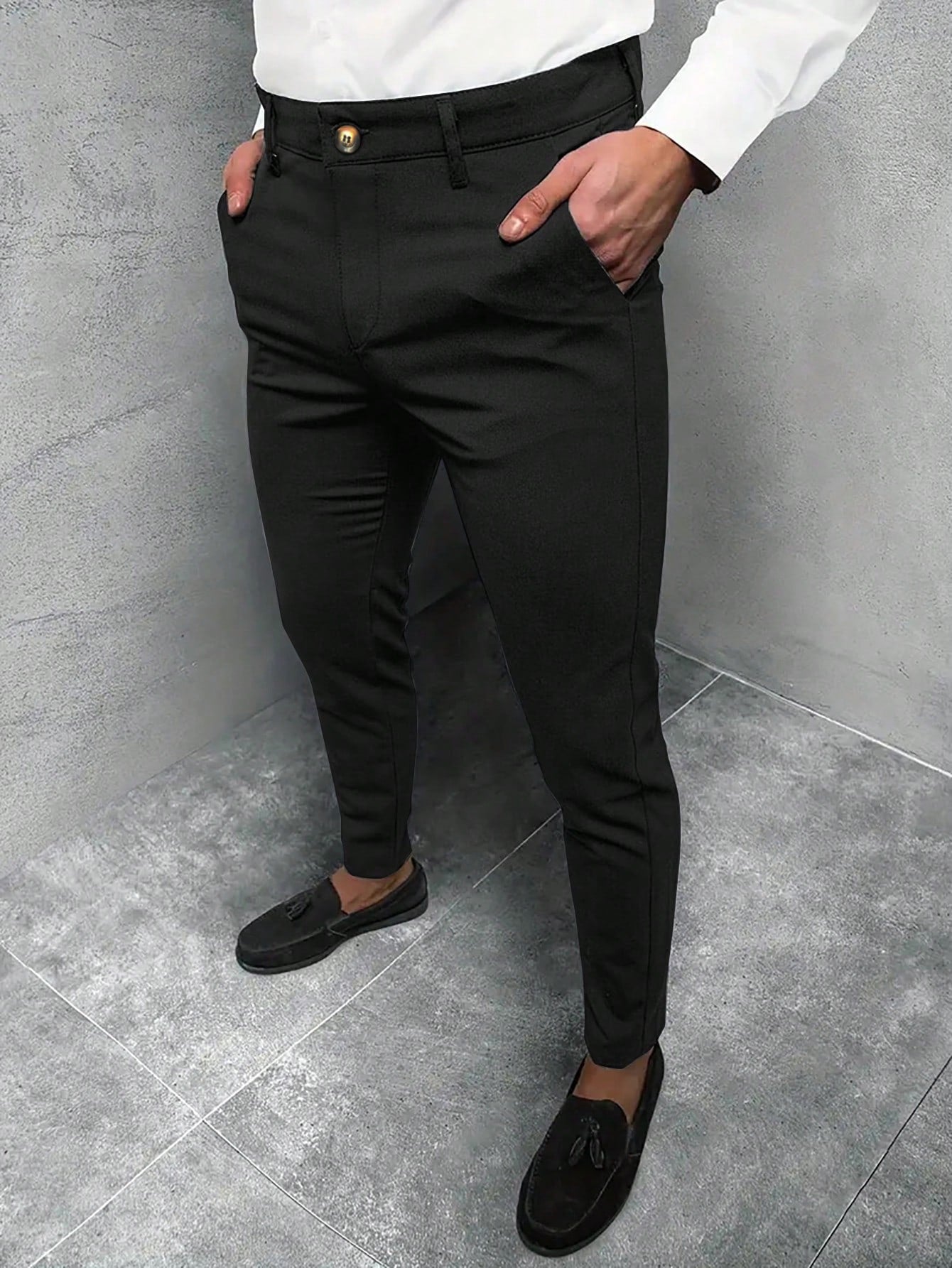 Jasper | Plain colored men's trousers for casual business travel