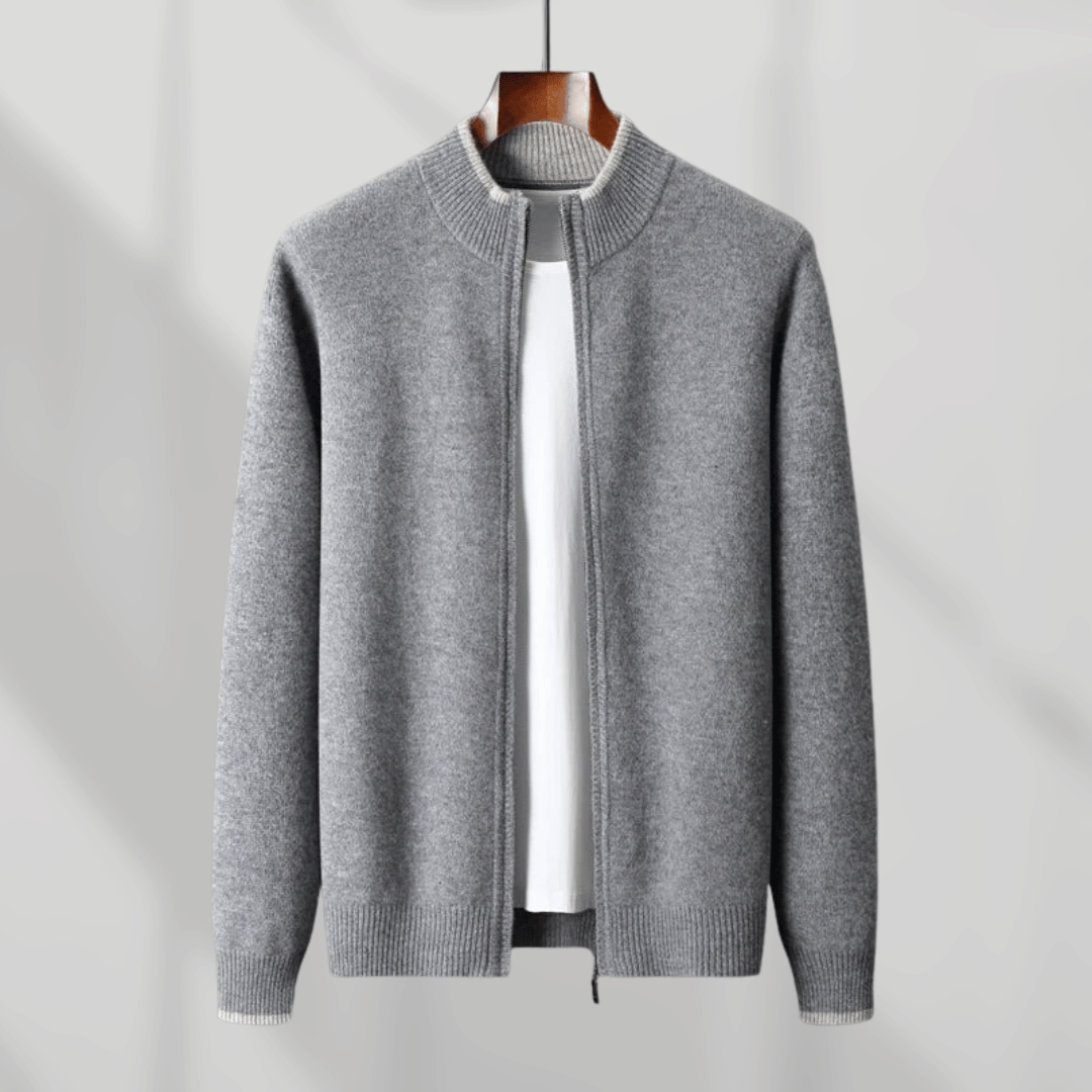 Men's Cashmere Zip Cardigan | Soft & Elegant