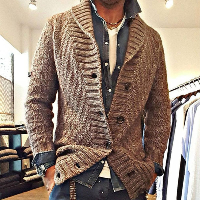 Men's Knitted Cardigan | Stylish Button-Up Sweater