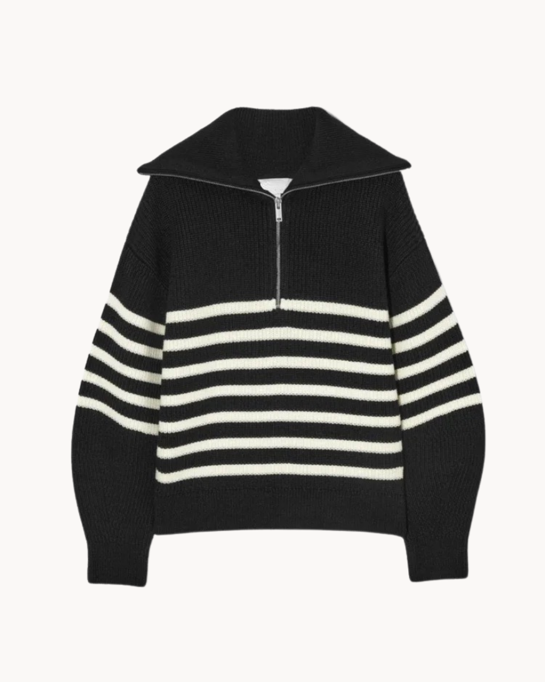 Sia | Striped Half-Zip Sweater for Women