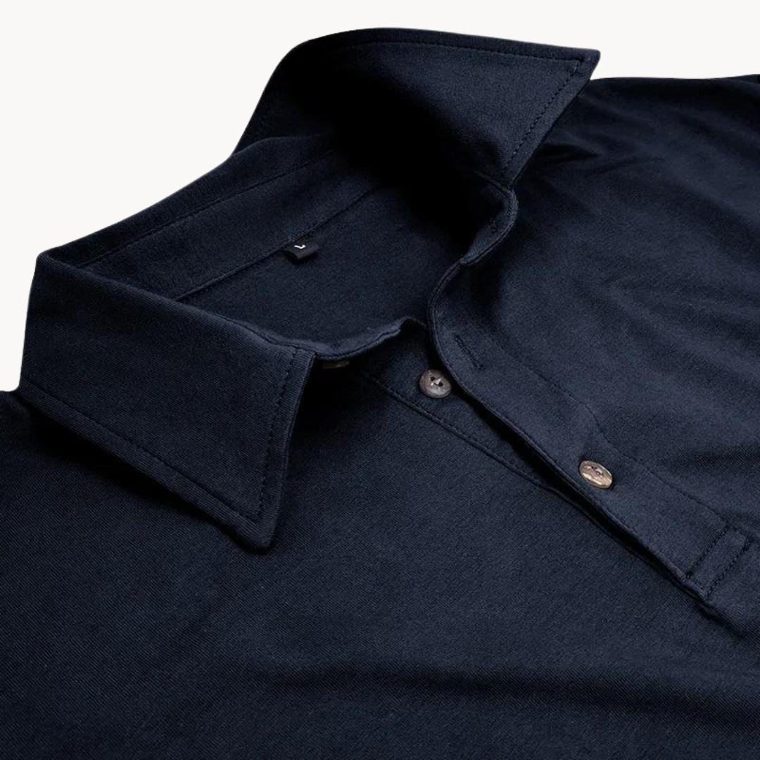 Casual Long-sleeved Polo Shirt