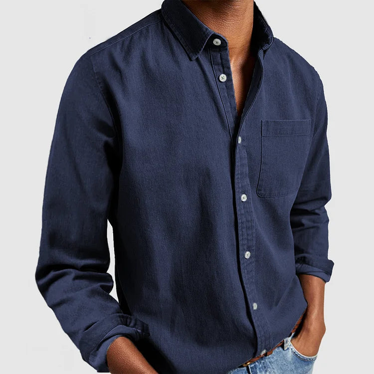 Men's Casual Denim Shirt | Soft Cotton Blend