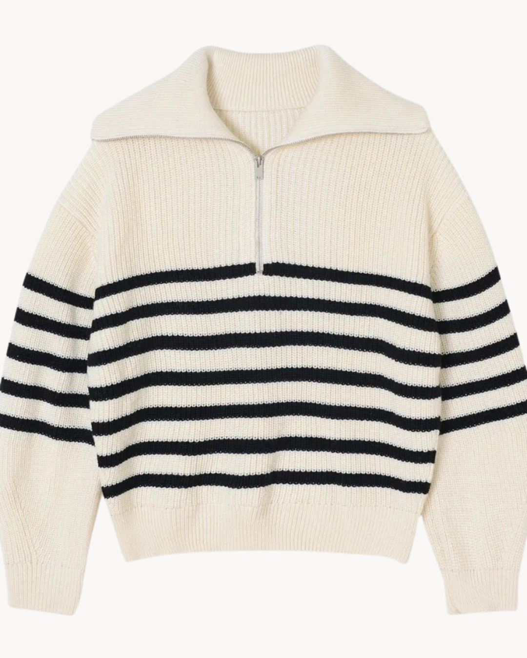 Sia | Striped Half-Zip Sweater for Women