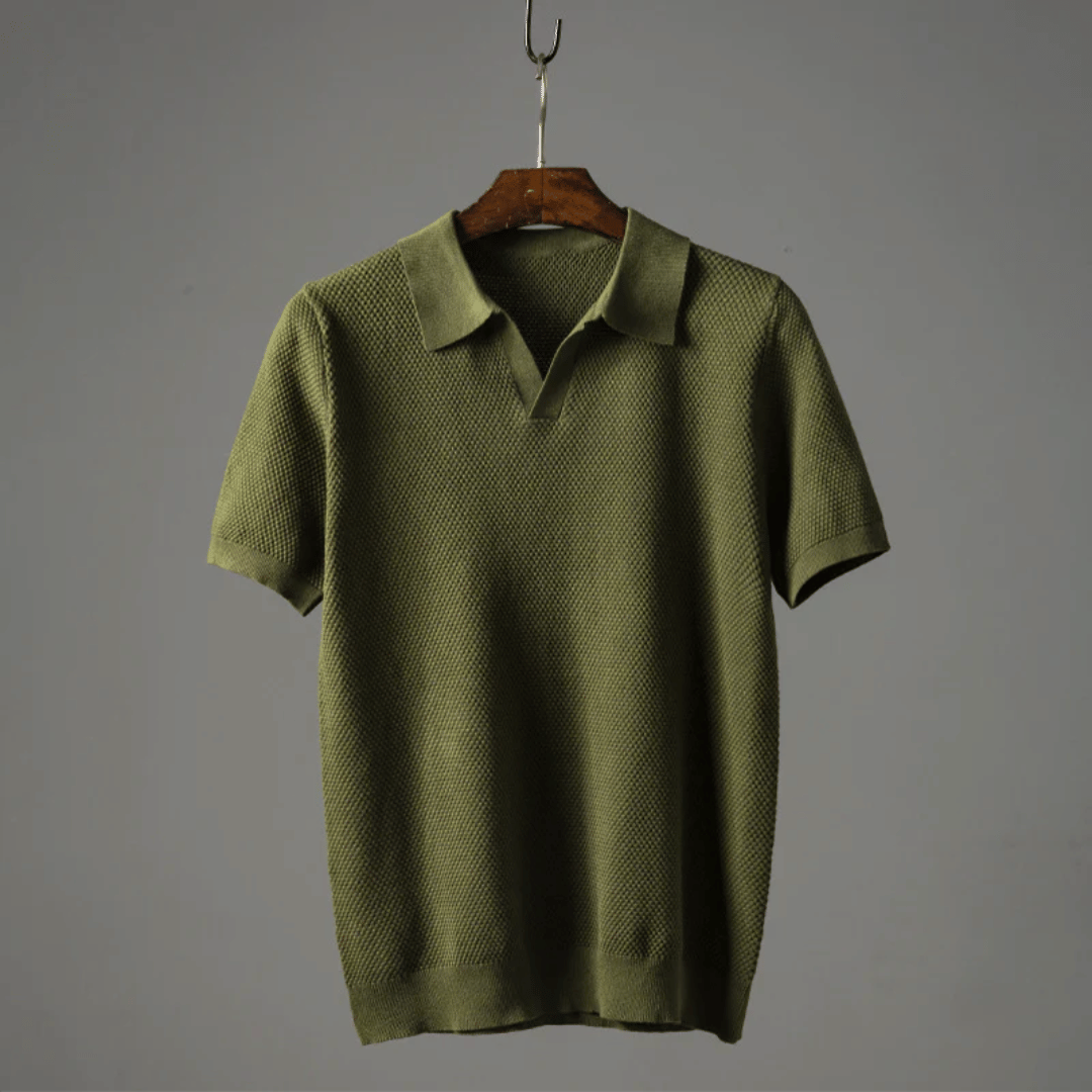 Men's Knit Polo Shirt | Breathable & Stylish