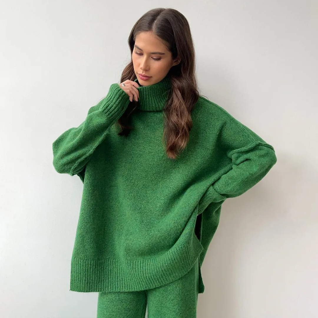 Mila | Soft Turtleneck Sweater and Knit Pants Set