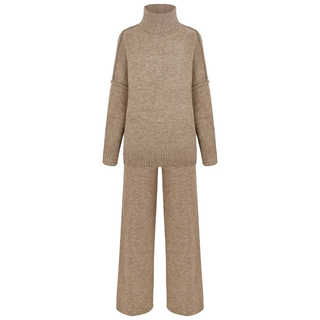 Mila | Soft Turtleneck Sweater and Knit Pants Set