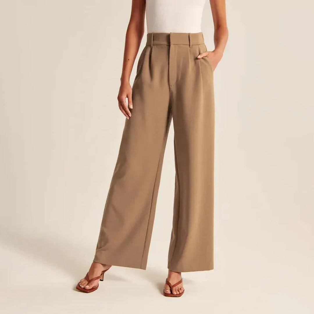 Women's Wide-Leg High-Waist Trousers | Elegant & Versatile