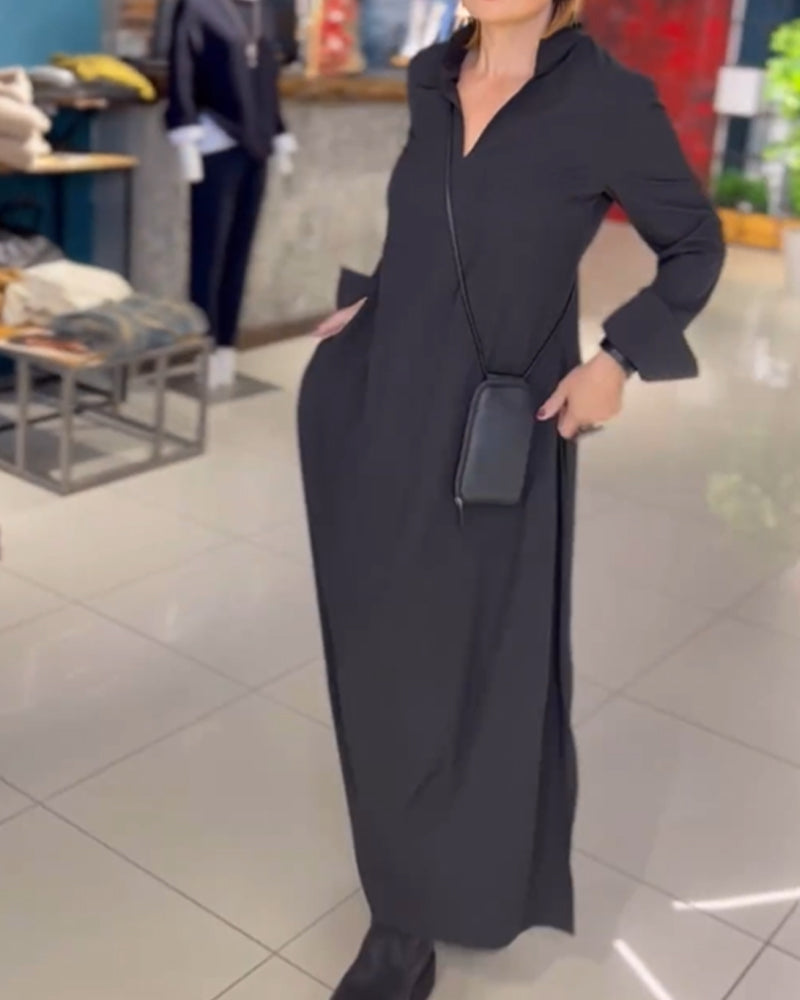 Elegant Maxi Shirt Dress | Stylish & Comfortable