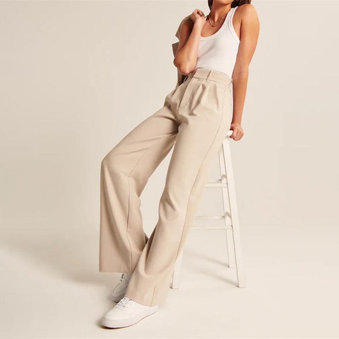 Women's Wide-Leg High-Waist Trousers | Elegant & Versatile