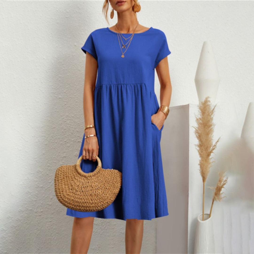 Casual A-Line Midi Dress | Comfortable & Stylish