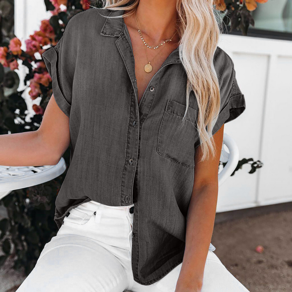 Shaloni | Timeless Casual Denim Blouse