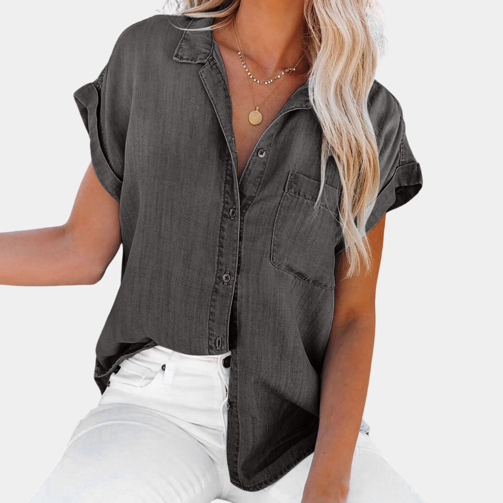 Shaloni | Timeless Casual Denim Blouse