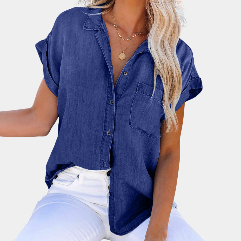 Shaloni | Timeless Casual Denim Blouse