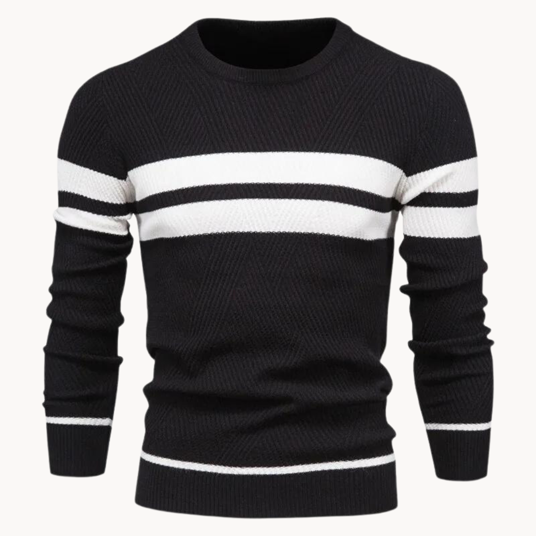 Rinku | Striped Cotton Crewneck Sweater