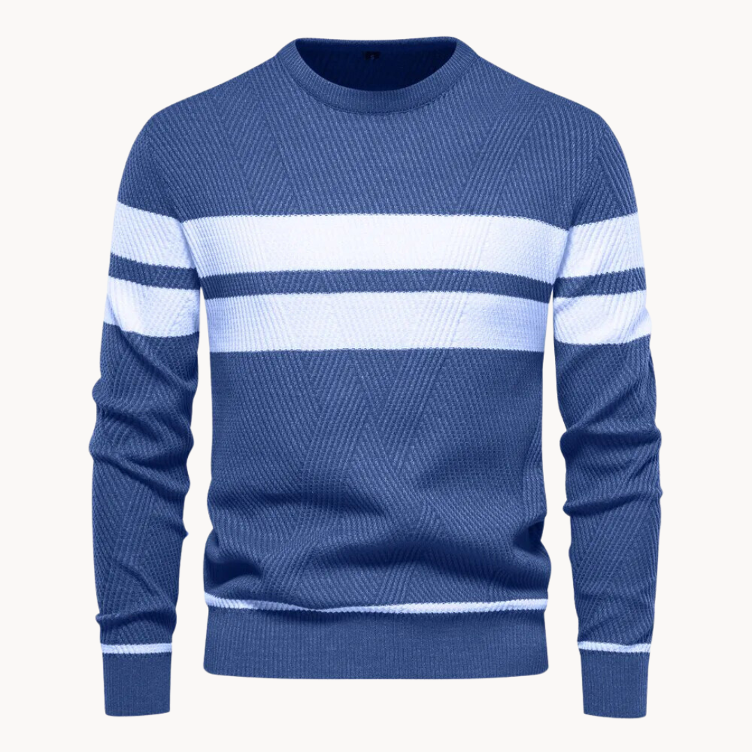 Rinku | Striped Cotton Crewneck Sweater