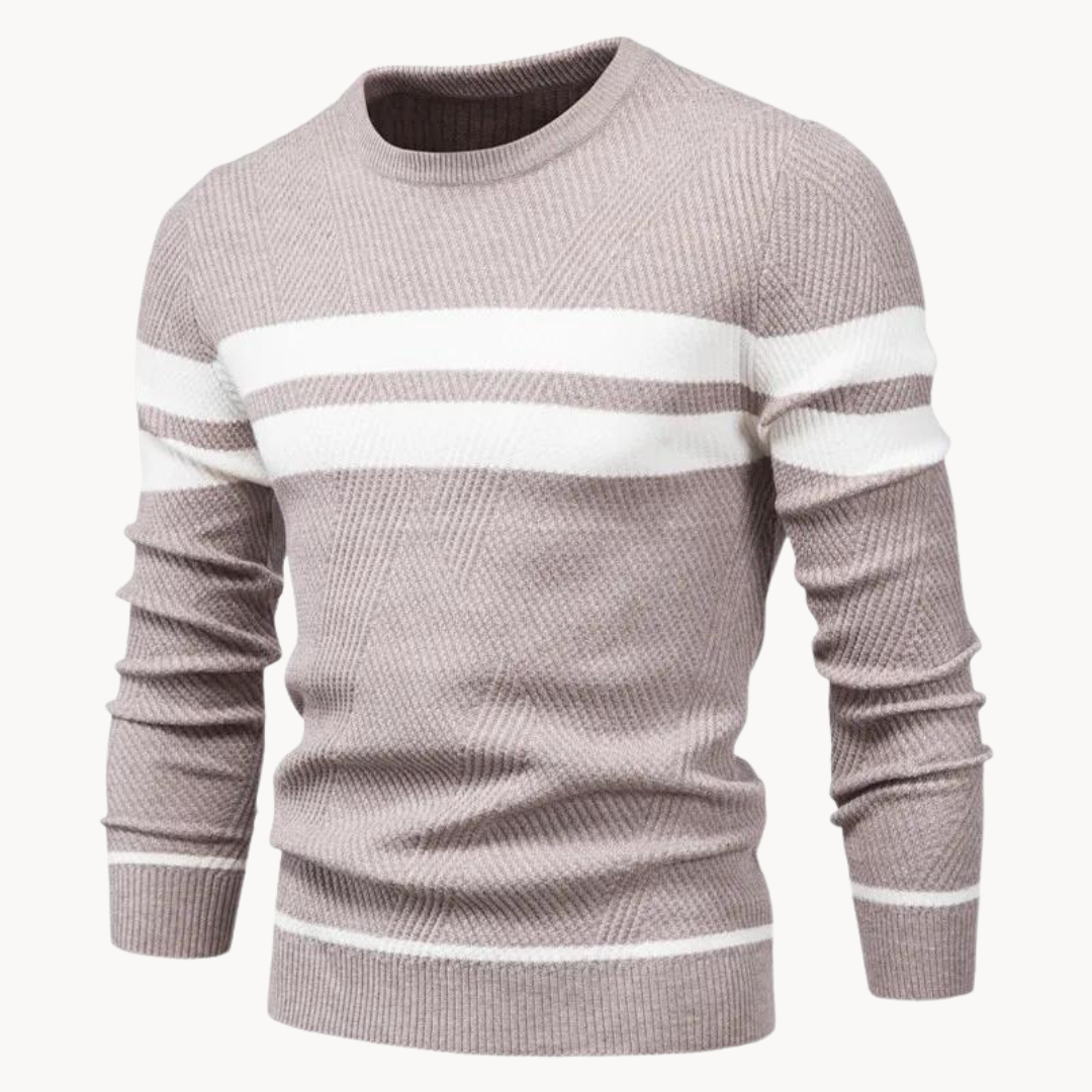 Rinku | Striped Cotton Crewneck Sweater