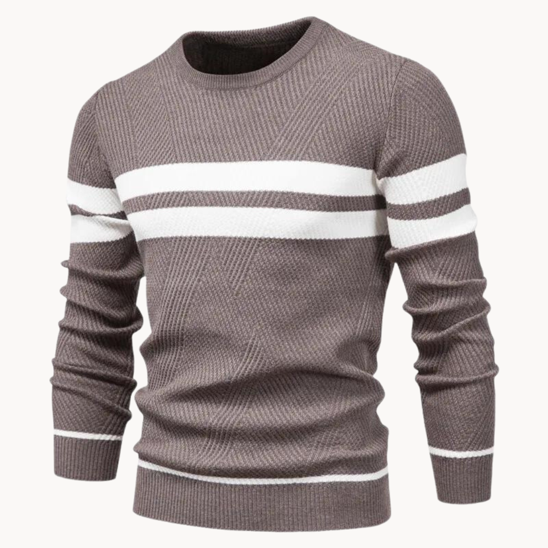 Rinku | Striped Cotton Crewneck Sweater