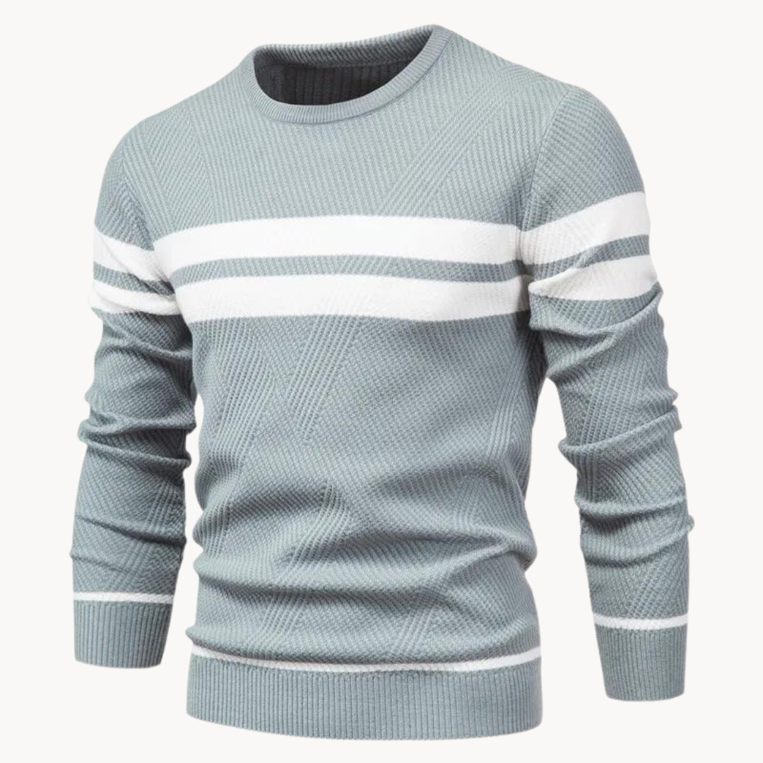 Rinku | Striped Cotton Crewneck Sweater