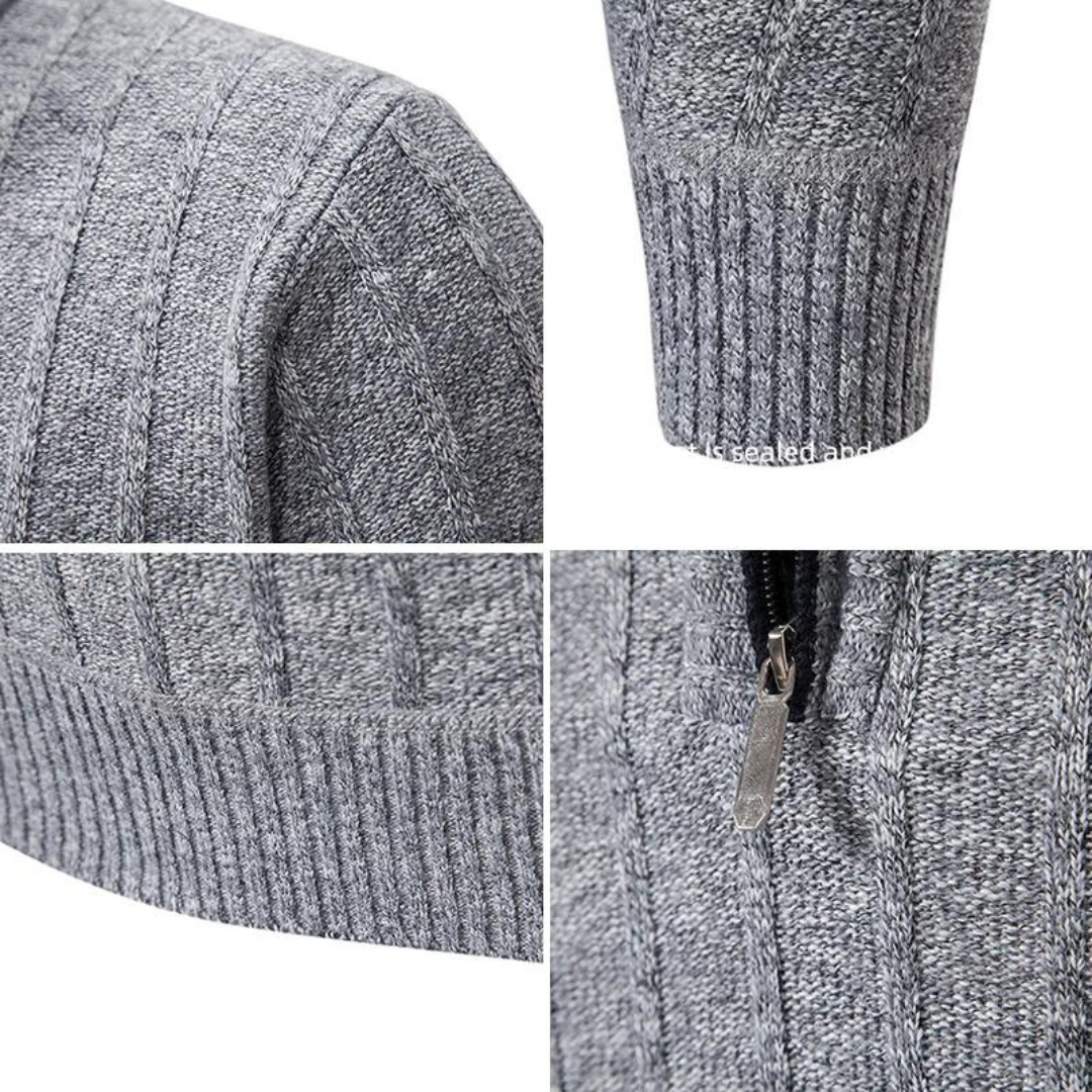 Kollin | Classic Knit Sweater with Quarter Zip