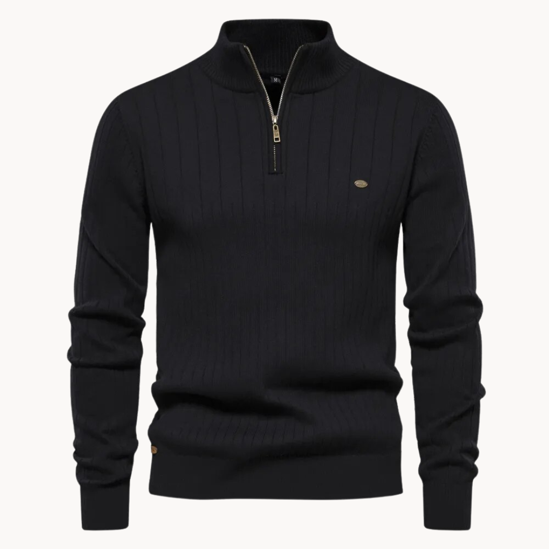 Sarzil | Elegant Quarter Zip Sweater