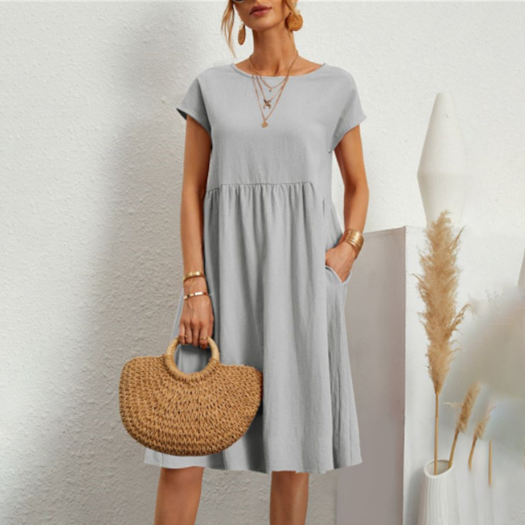 Casual A-Line Midi Dress | Comfortable & Stylish