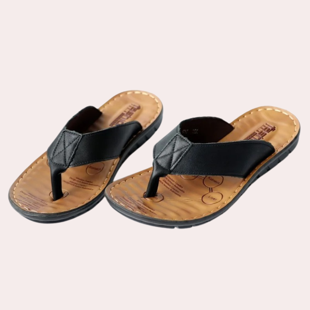 Lowell | Leather Men's Slippers