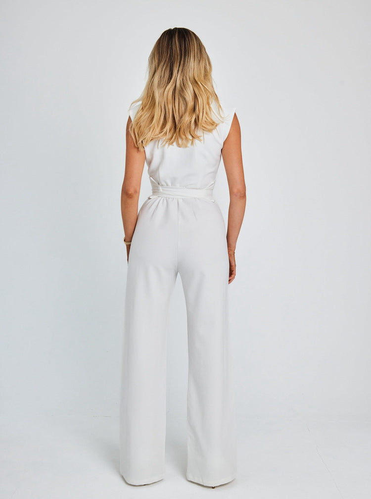 Nina | Sleeveless jumpsuit with wide legs