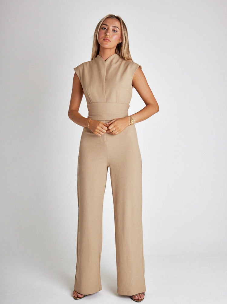 Nina | Sleeveless jumpsuit with wide legs