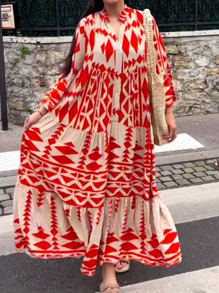 Bohemian Dress with stylish pattern