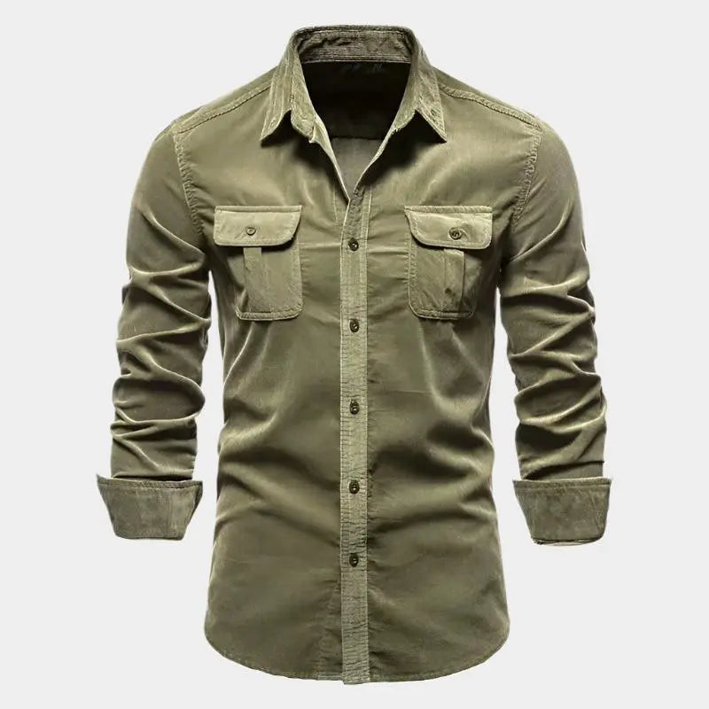 Men's Corduroy Button-Up Shirt | Casual & Stylish