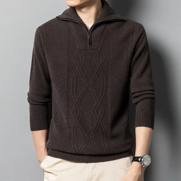 Men's Knit Half-Zip Sweater | Warm & Stylish