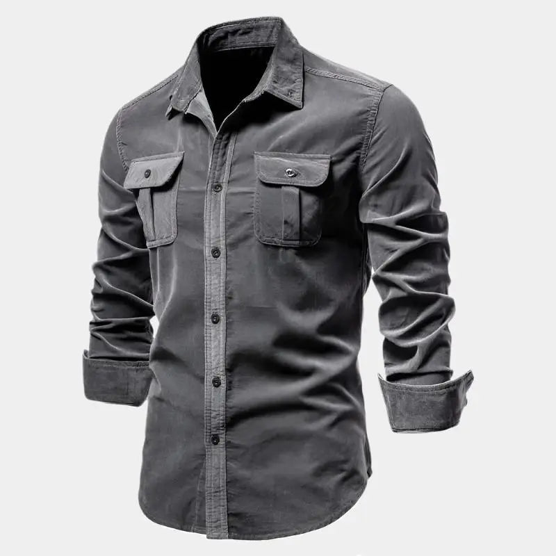 Men's Corduroy Button-Up Shirt | Casual & Stylish