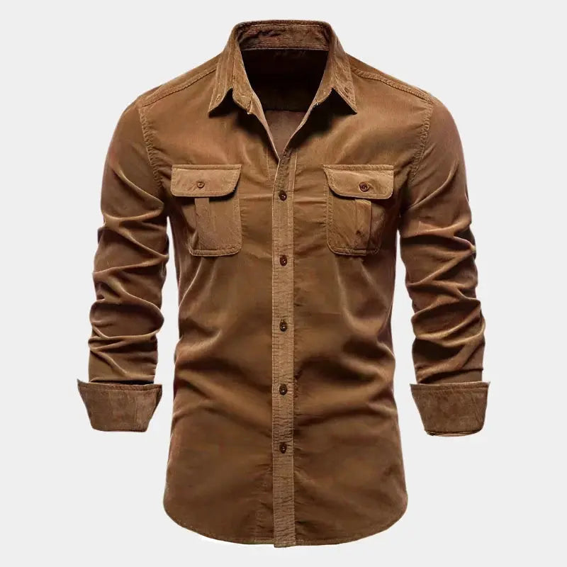 Men's Corduroy Button-Up Shirt | Casual & Stylish