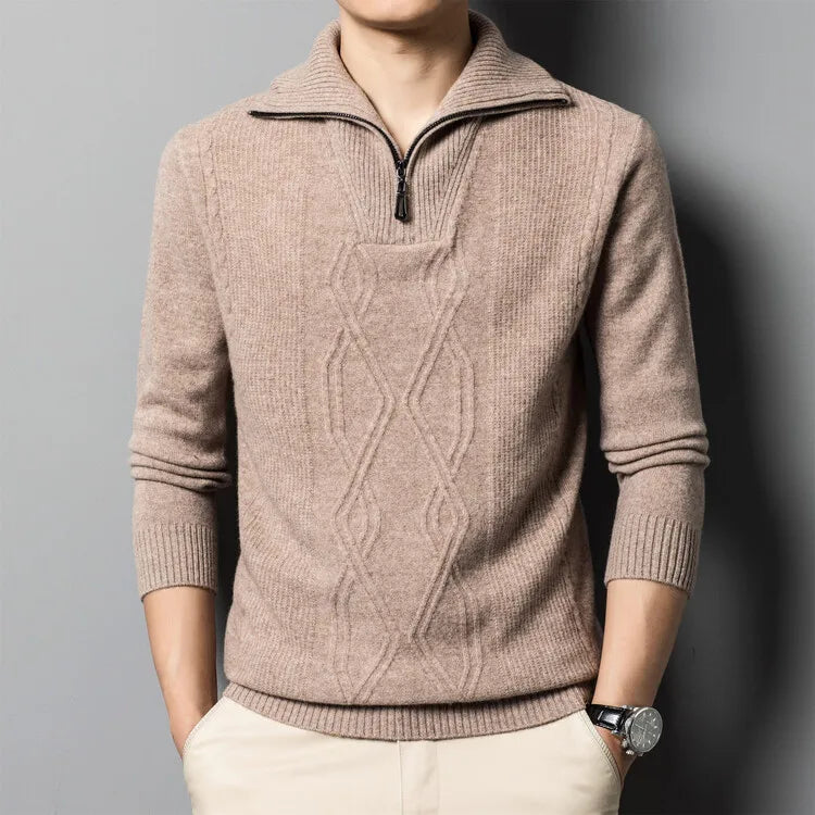 Men's Knit Half-Zip Sweater | Warm & Stylish