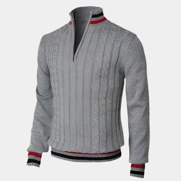 Men's Knitted Zip Sweater | Stylish & Warm