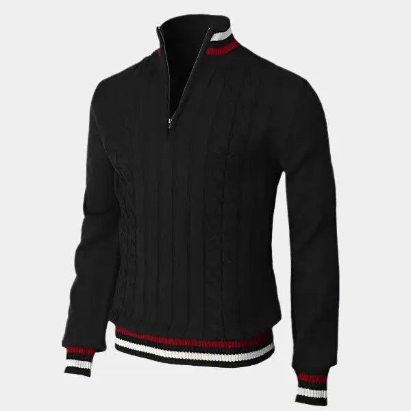 Men's Knitted Zip Sweater | Stylish & Warm