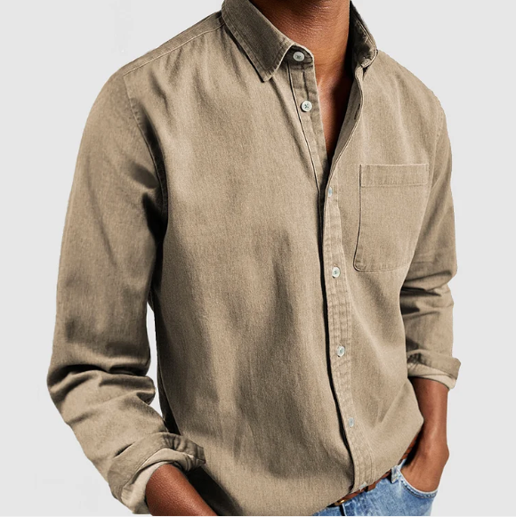 Men's Casual Denim Shirt | Soft Cotton Blend