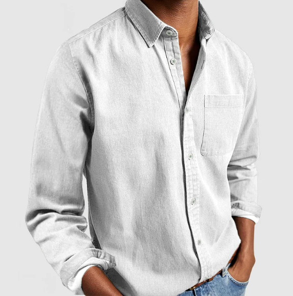 Men's Casual Denim Shirt | Soft Cotton Blend