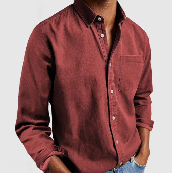 Men's Casual Denim Shirt | Soft Cotton Blend