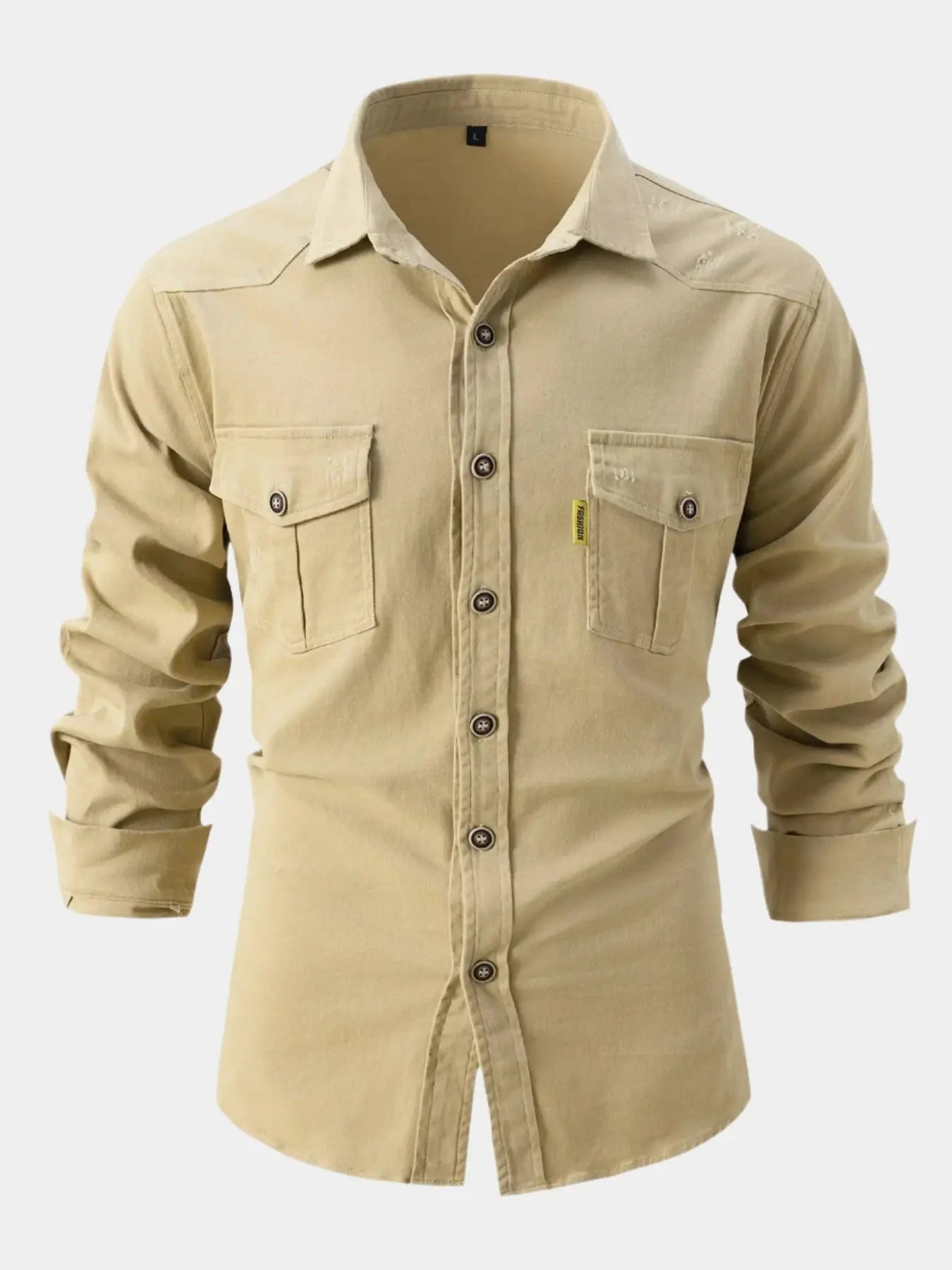 Men's Casual Denim Shirt | Long Sleeve Button-Up