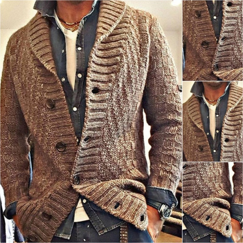 Men's Knitted Cardigan | Stylish Button-Up Sweater