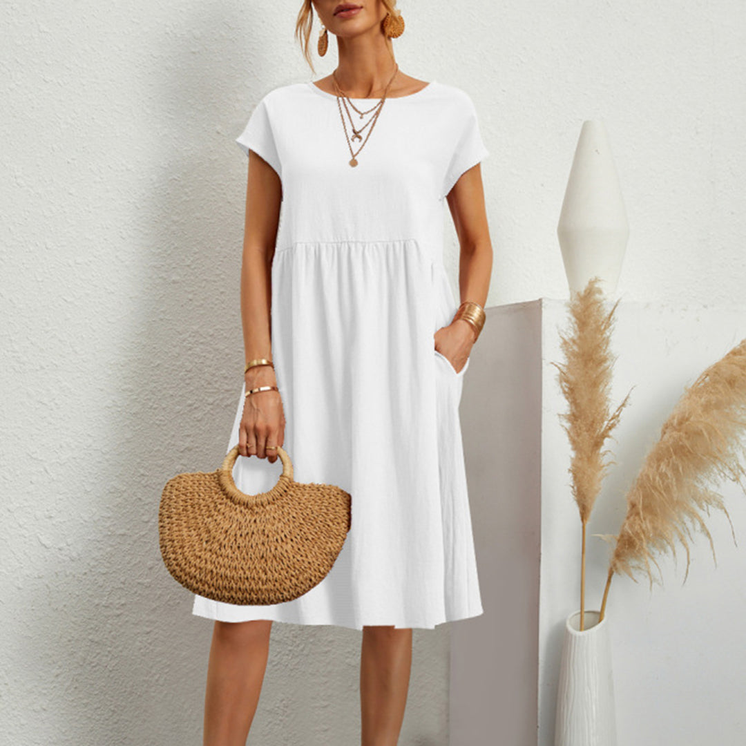 Casual A-Line Midi Dress | Comfortable & Stylish