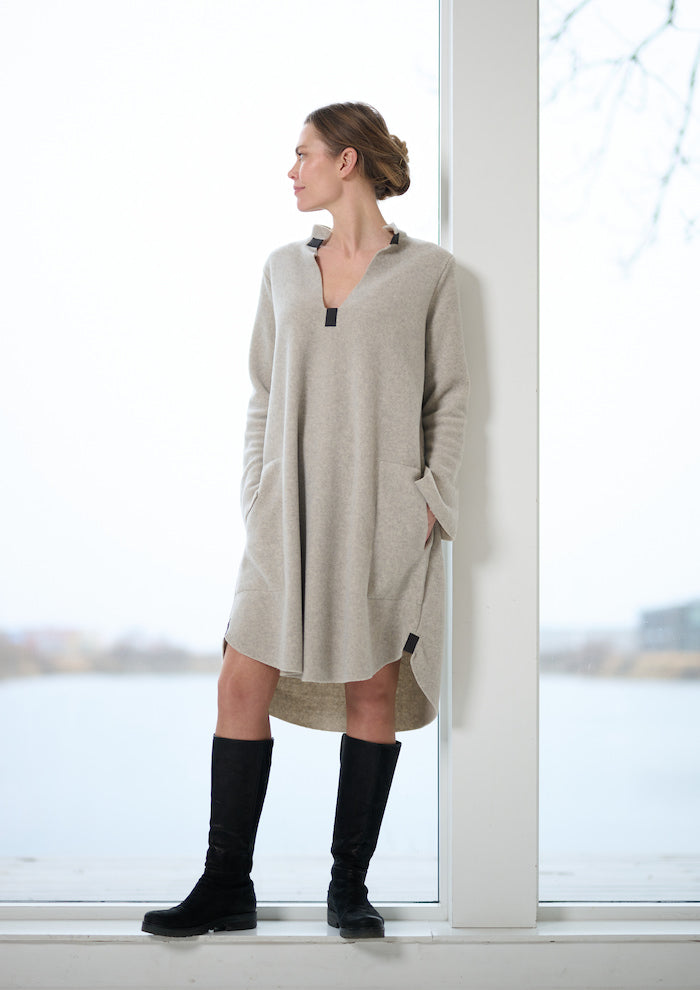 Elegant Wool Blend Tunic Dress | Cozy & Stylish