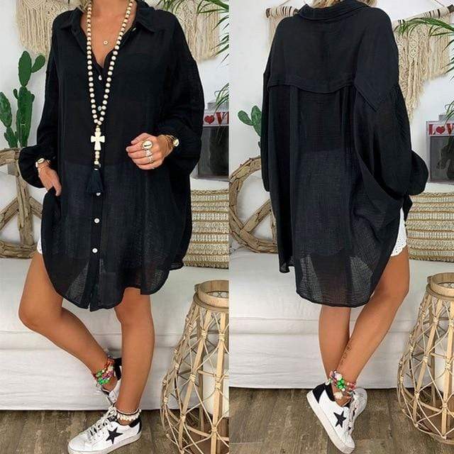 Hannah | Peace Plus Size oversized shirt