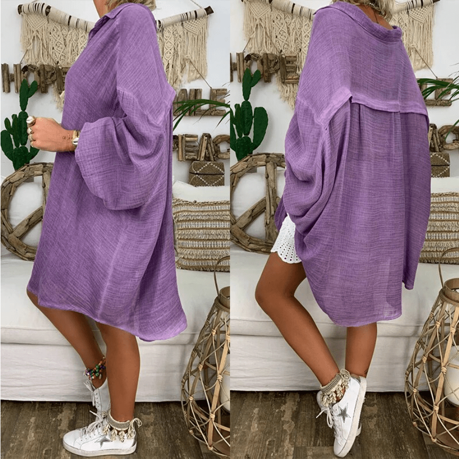 Hannah | Peace Plus Size oversized shirt