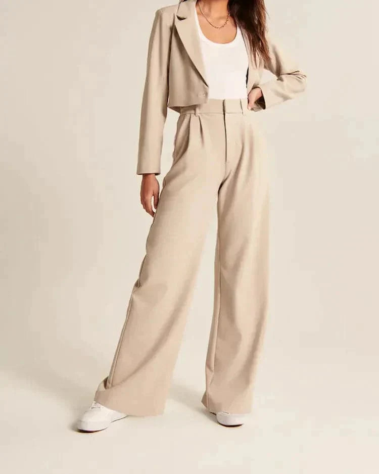 Saskia - High Waist Wide Leg Pants