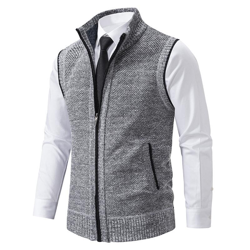 Men's Knitted Zipper Vest | Stylish & Warm Layer