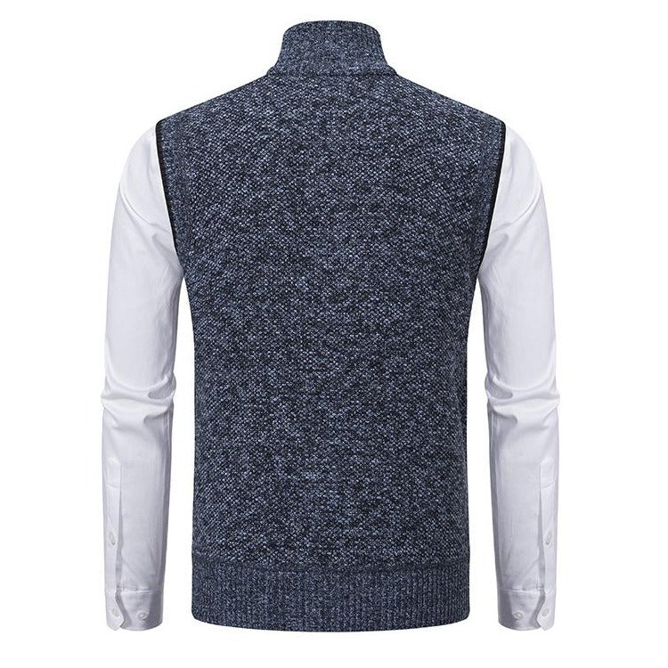 Men's Knitted Zipper Vest | Stylish & Warm Layer