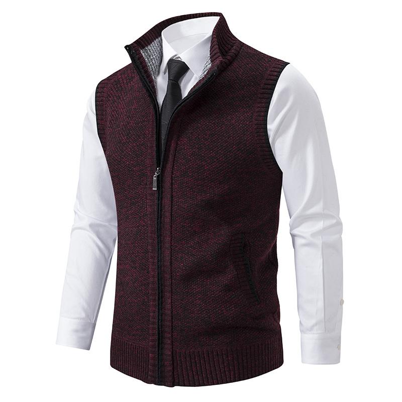 Men's Knitted Zipper Vest | Stylish & Warm Layer